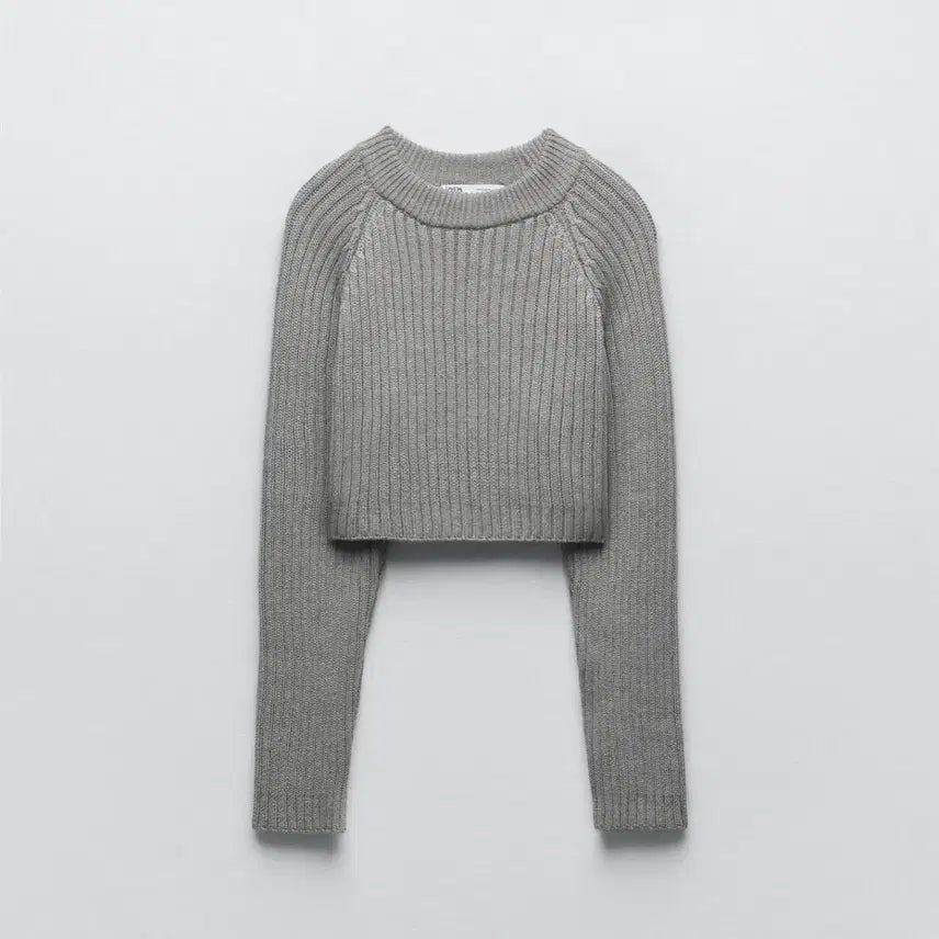 [BUNJANG] ZARA Cropped Knit Sweater / 자라 크롭 니트 스웨터
