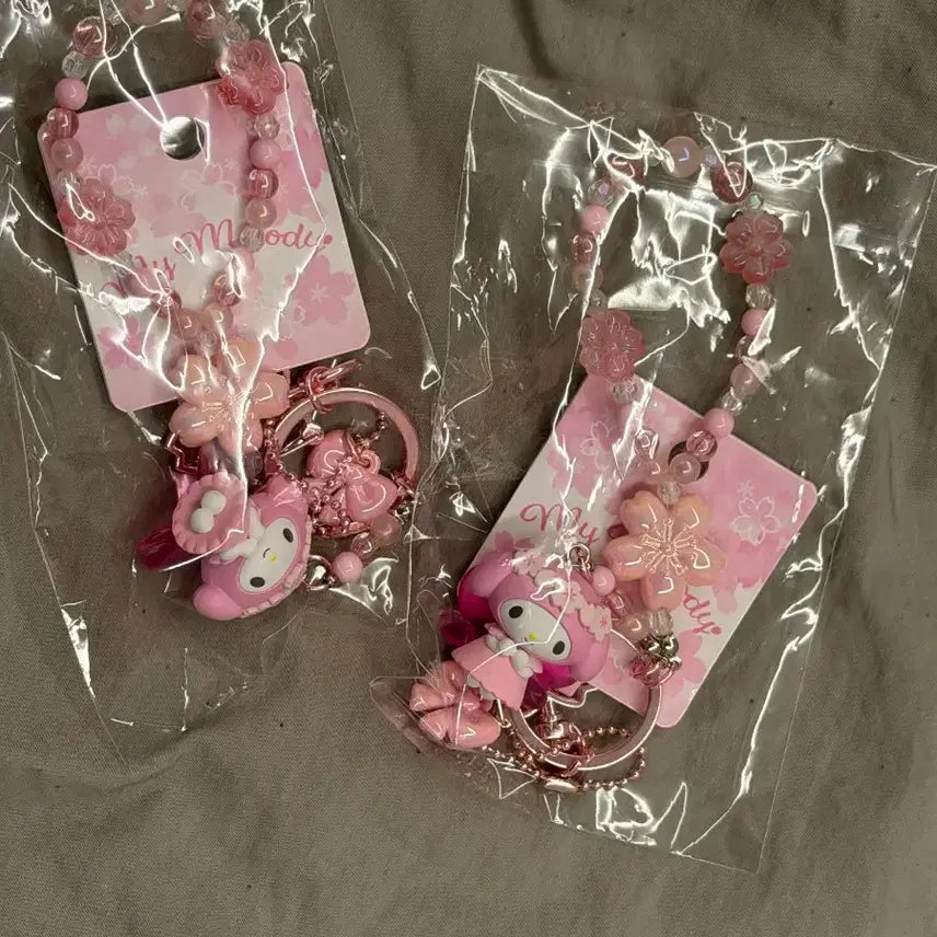 [BUNJANG] Sanrio My Melody Sakura 2026 Series Bead Keyring / 산리오 사쿠라2026시리즈 마이멜로디 비즈 키링 (새상품