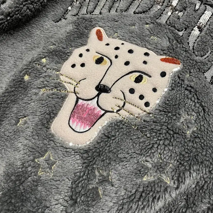 [BUNJANG] Hanseom Form The Store Wool Embroidered Sequin Sherpa Jacket / 21년 한섬 폼더스토어 울 자수 스팽글 양털점퍼 뽀글이자켓후리스큐빅그레이