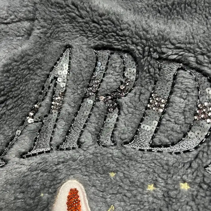 [BUNJANG] Hanseom Form The Store Wool Embroidered Sequin Sherpa Jacket / 21년 한섬 폼더스토어 울 자수 스팽글 양털점퍼 뽀글이자켓후리스큐빅그레이