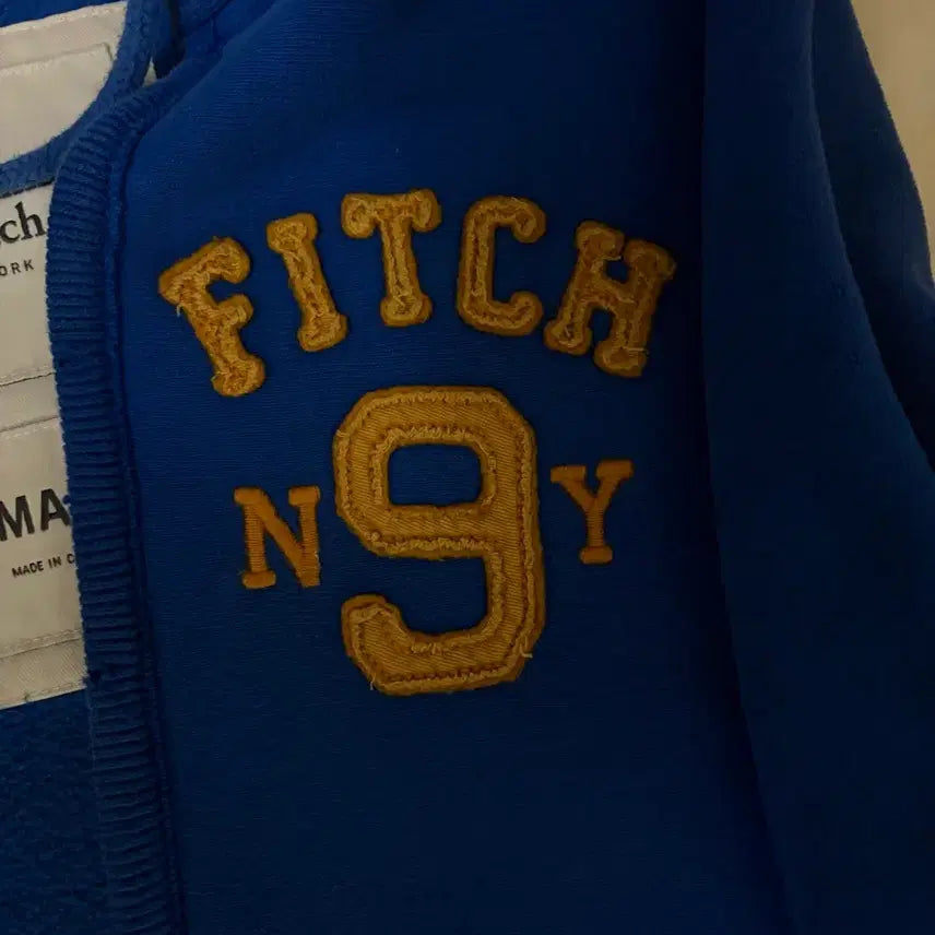 [BUNJANG] Abercrombie Vintage Blue Peach Hoodie Zip-up / 아베크롬비 빈티지 블루 피치 후드집업