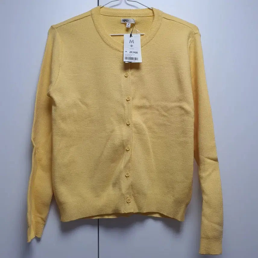 [BUNJANG] Spao Basic Cardigan - Light Yellow (M) / 스파오 베이직 가디건 M사이즈 새상품