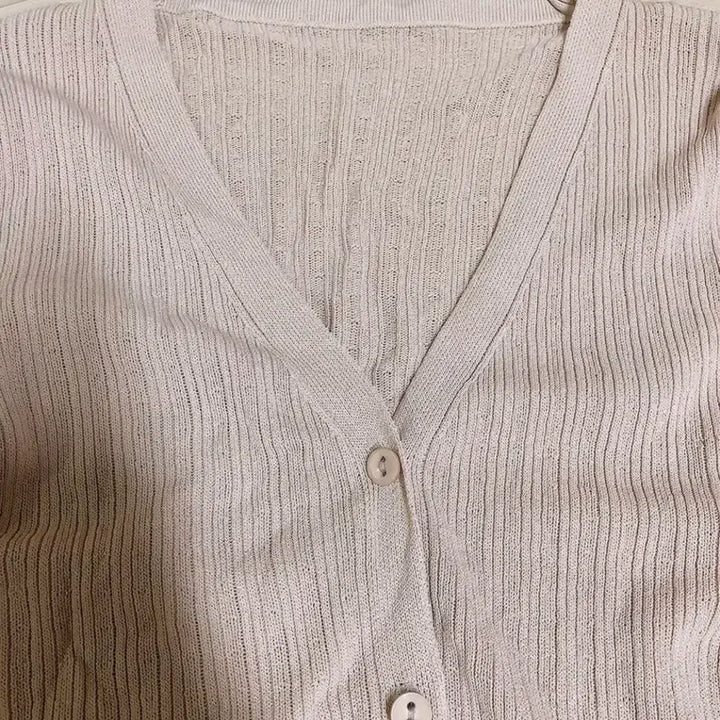 [BUNJANG] Pink 3/4 Sleeve Cardigan / 인디핑크 칠부팔 가디건