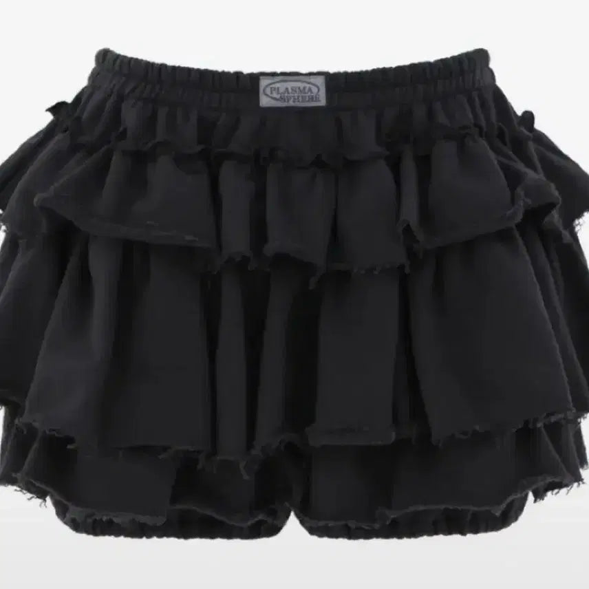 [BUNJANG] Plasma Spare Tutu Tiered Mini Skirt Pants Black / 플라즈마 스페어 튜튜 캉캉 셔링 티어드 미니 스커트 팬츠 블랙