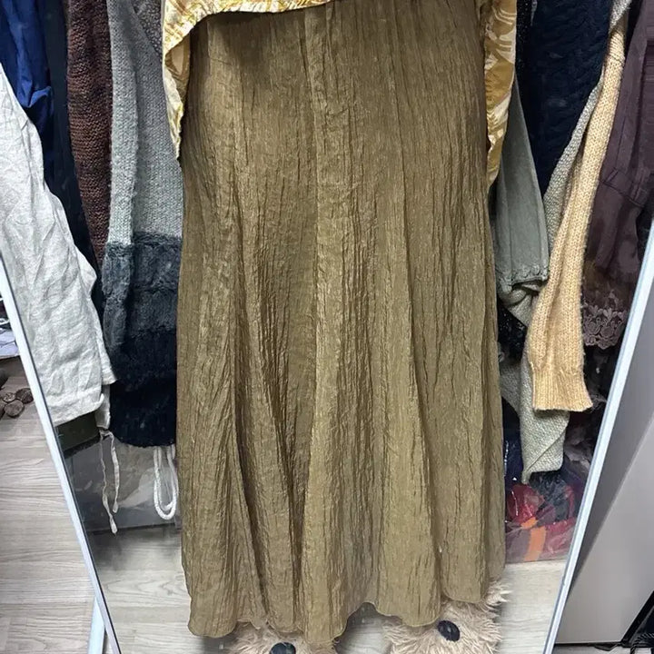 [BUNJANG] Vintage Bohemian Wrinkle Long Skirt / 빈티지 히피 보헤미안 링클 롱스커트