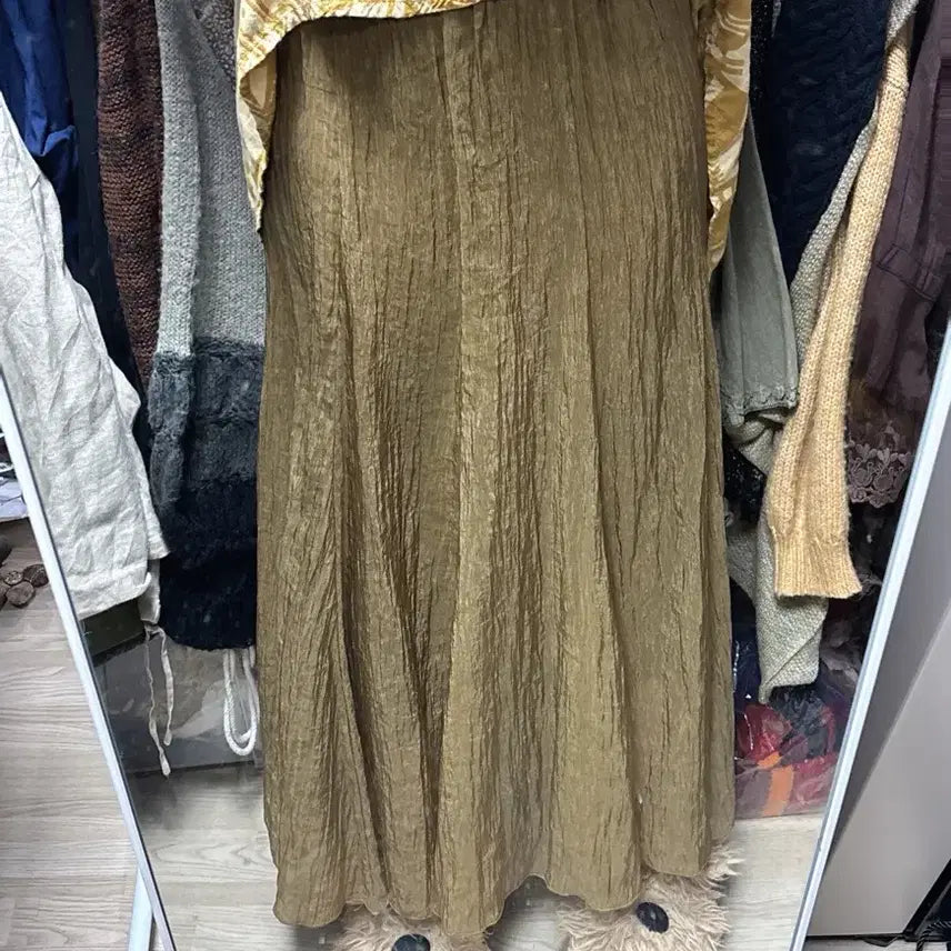 [BUNJANG] Vintage Bohemian Wrinkle Long Skirt / 빈티지 히피 보헤미안 링클 롱스커트