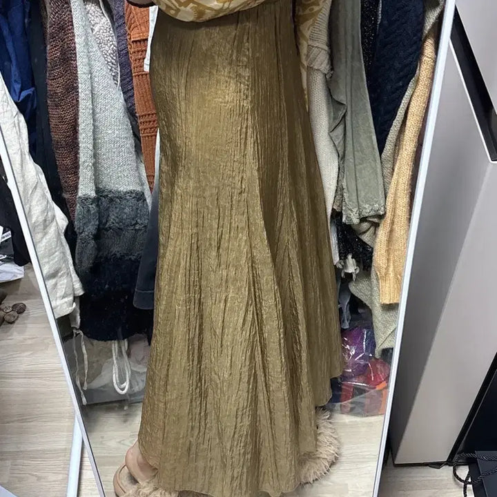 [BUNJANG] Vintage Bohemian Wrinkle Long Skirt / 빈티지 히피 보헤미안 링클 롱스커트