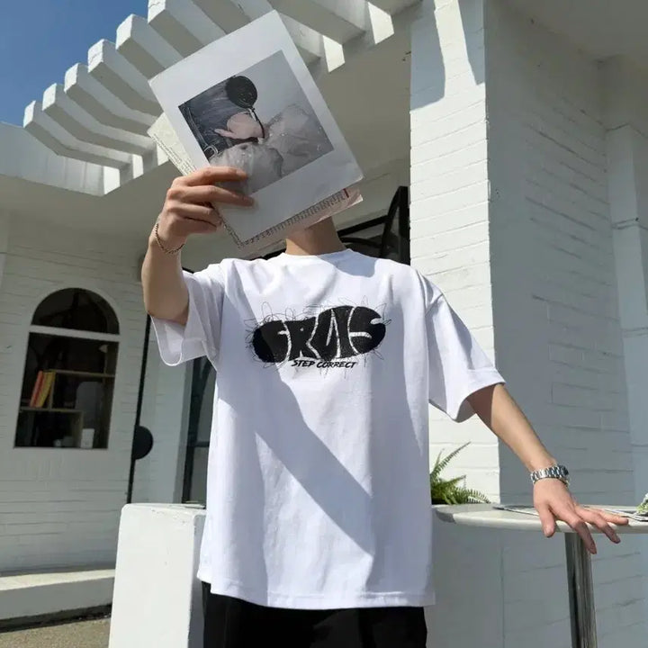 [BUNJANG] Icebonto Graffiti Short Sleeve T-shirt / 아이스분또 신발낙서 반팔 티셔츠