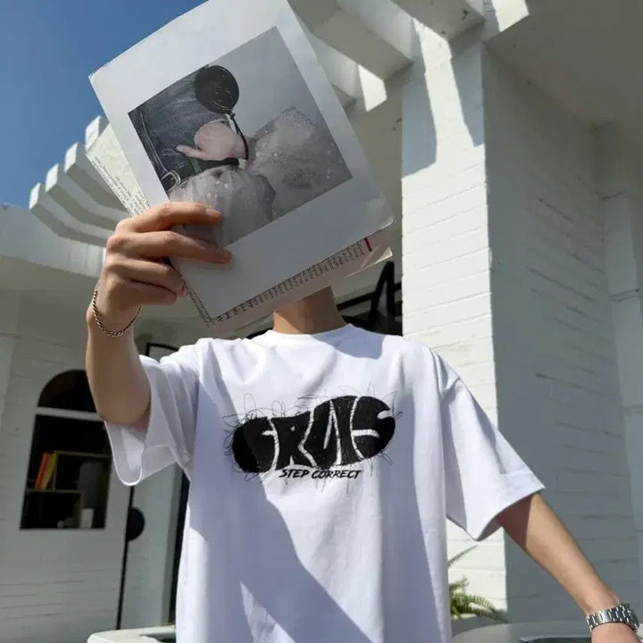 [BUNJANG] Icebonto Graffiti Short Sleeve T-shirt / 아이스분또 신발낙서 반팔 티셔츠
