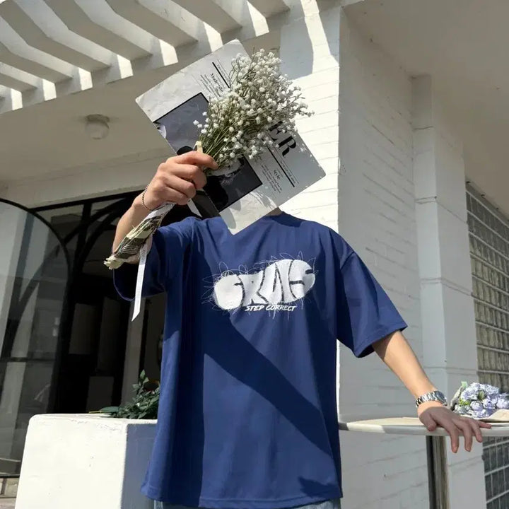 [BUNJANG] Icebonto Graffiti Short Sleeve T-shirt / 아이스분또 신발낙서 반팔 티셔츠