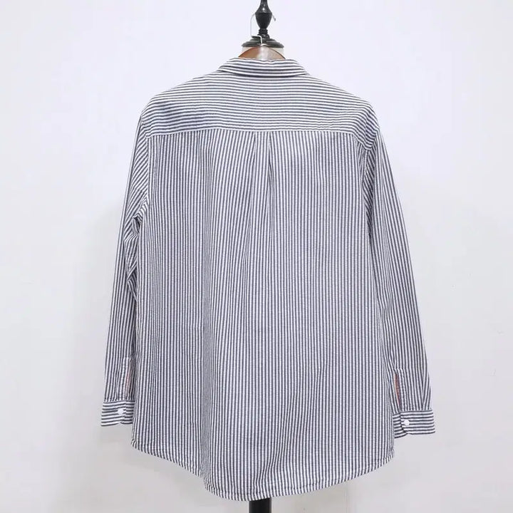 [BUNJANG] Tommy Hilfiger Tommy Jeans Cotton Striped Reversible Shirt / 타미힐피거 타미진스 코튼 스트라이프 긴소매 리버서블 셔츠