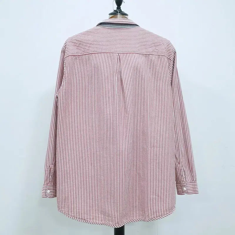 [BUNJANG] Tommy Hilfiger Tommy Jeans Cotton Striped Reversible Shirt / 타미힐피거 타미진스 코튼 스트라이프 긴소매 리버서블 셔츠