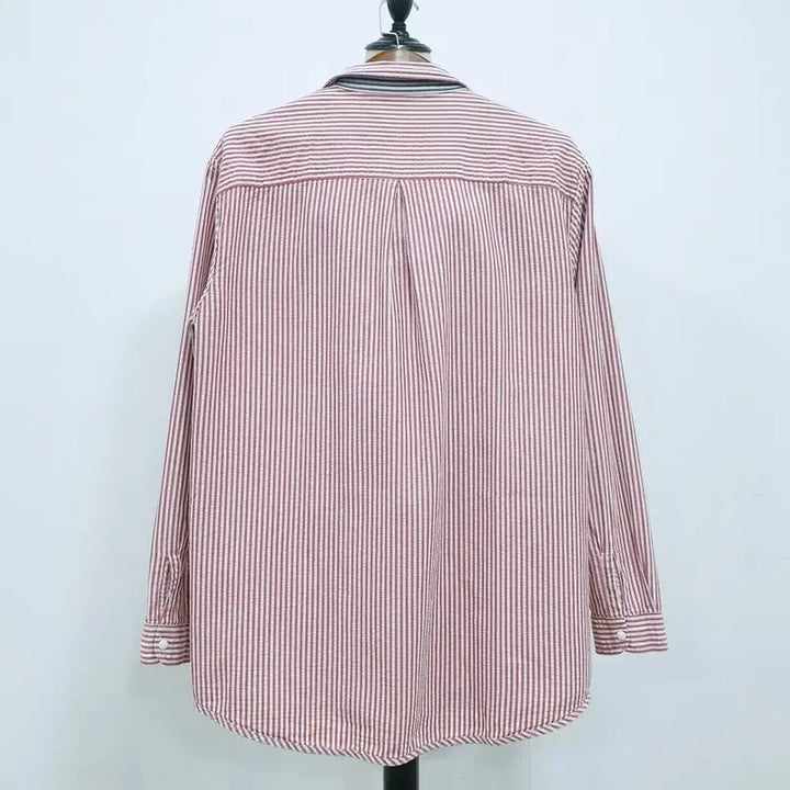 [BUNJANG] Tommy Hilfiger Tommy Jeans Cotton Striped Reversible Shirt / 타미힐피거 타미진스 코튼 스트라이프 긴소매 리버서블 셔츠