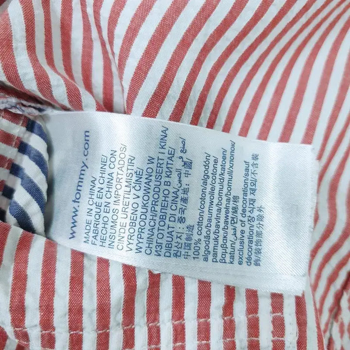 [BUNJANG] Tommy Hilfiger Tommy Jeans Cotton Striped Reversible Shirt / 타미힐피거 타미진스 코튼 스트라이프 긴소매 리버서블 셔츠