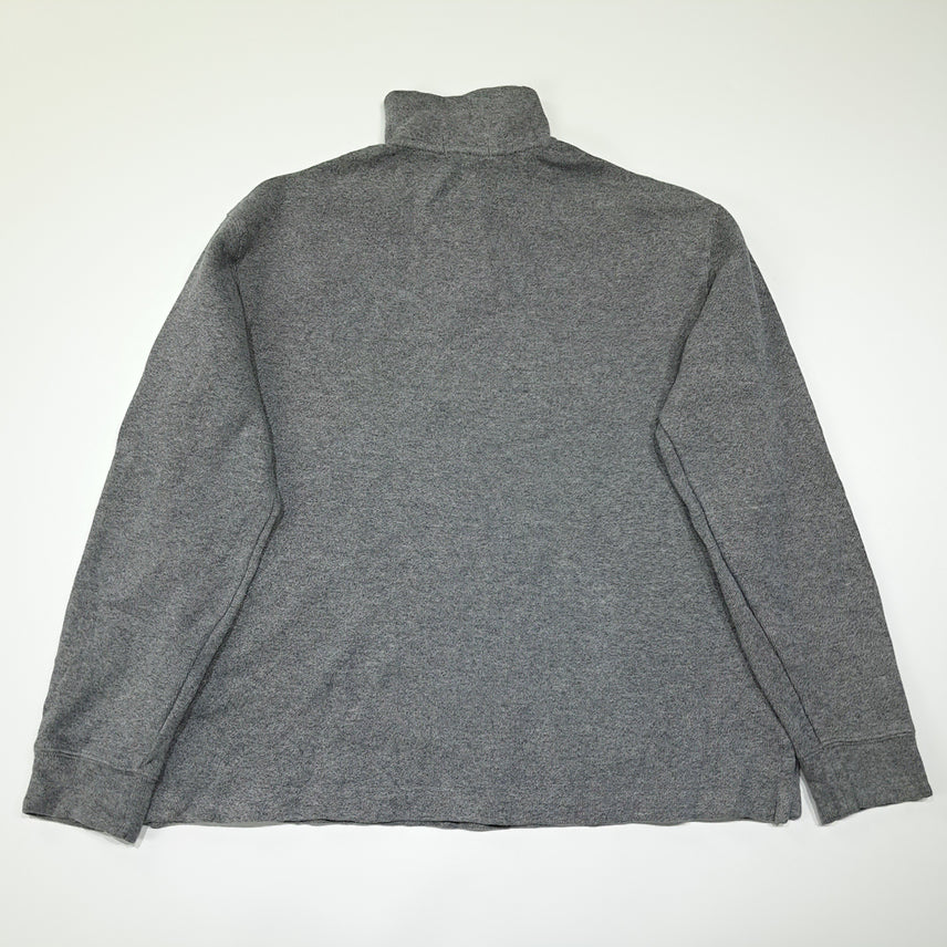 [BUNJANG] Polo Ralph Lauren Half-Zip Knit Sweater / CL784 M 폴로 가죽풀러 헤더그레이 하프집업 니트 스웨터