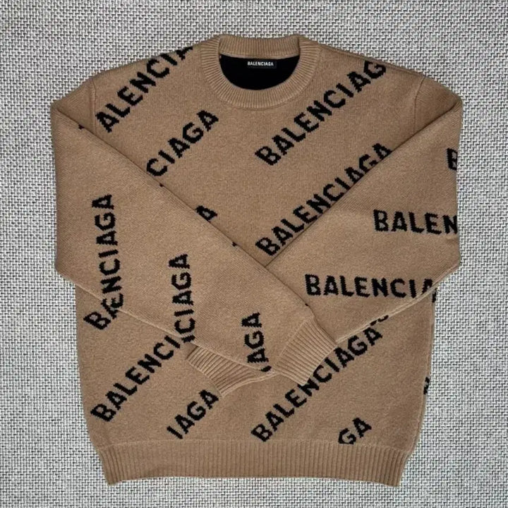 [BUNJANG] Balenciaga Multi Logo Knit Sweater / 발렌시아가 멀티 로고 니트