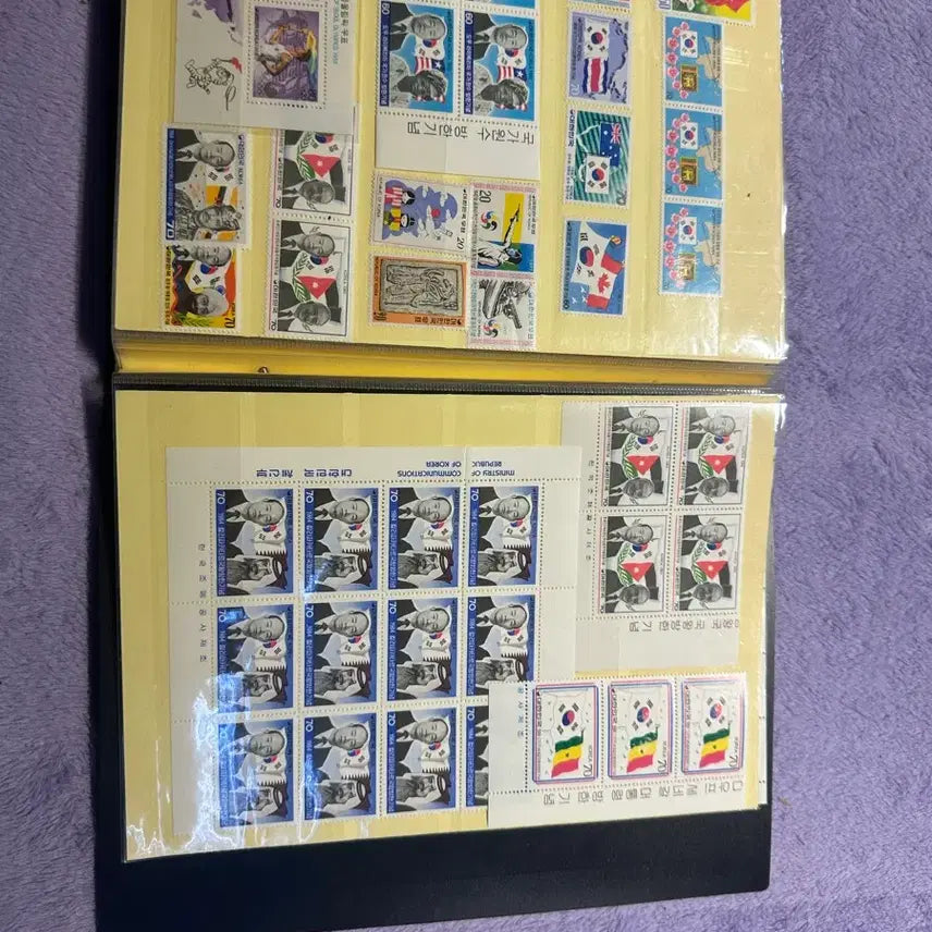 [BUNJANG] Presidential Inauguration and Diplomatic Commemoration Stamp Album Set / 대통령 취임 및 외교 기념우표 전지 앨범 일괄판매합니다