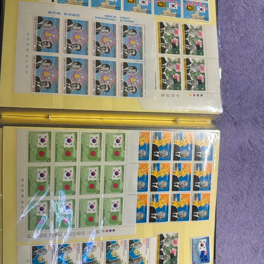 [BUNJANG] Presidential Inauguration and Diplomatic Commemoration Stamp Album Set / 대통령 취임 및 외교 기념우표 전지 앨범 일괄판매합니다