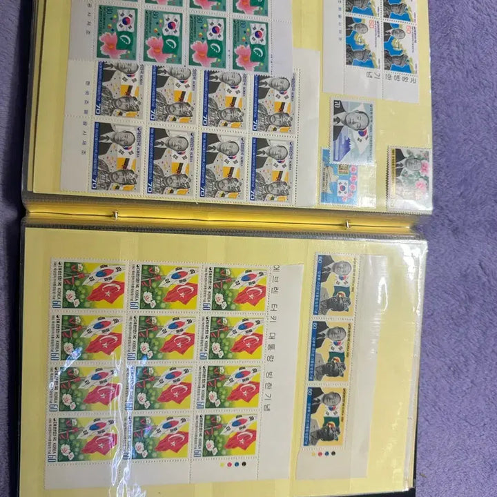 [BUNJANG] Presidential Inauguration and Diplomatic Commemoration Stamp Album Set / 대통령 취임 및 외교 기념우표 전지 앨범 일괄판매합니다