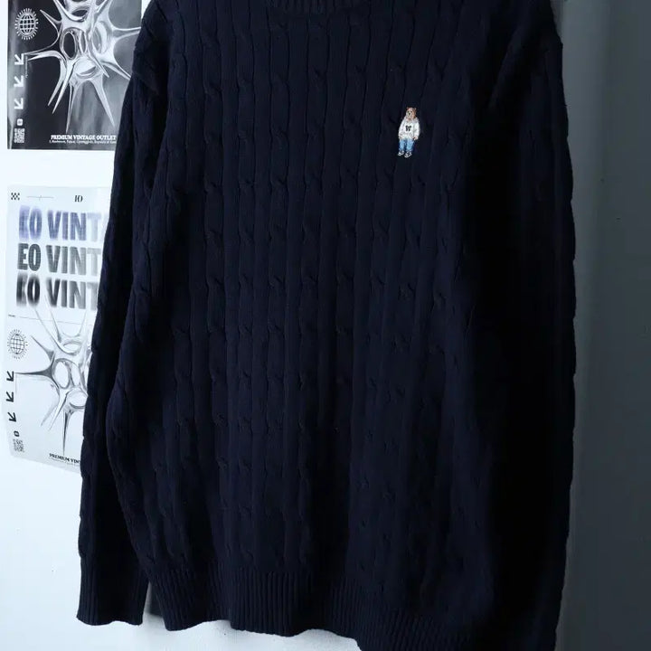 [BUNJANG] Who.A.U Cable Knit Sweater Navy / (L-XL) 후아유 니트 케이블 꽈배기 네이비 올드스쿨-177BA