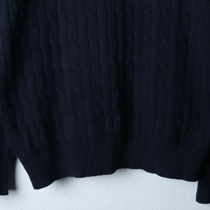 [BUNJANG] Who.A.U Cable Knit Sweater Navy / (L-XL) 후아유 니트 케이블 꽈배기 네이비 올드스쿨-177BA