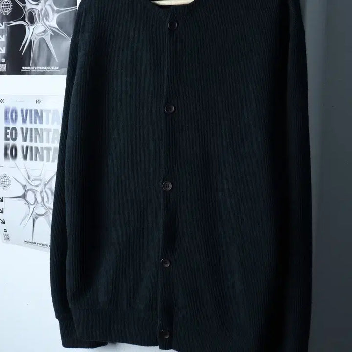 [BUNJANG] Signature Knit Cardigan Ribbed Green / (L-XL) 시그니처 니트 가디건 골지 그린 놈코어-177BD