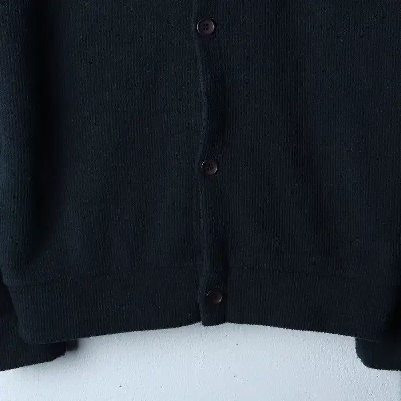 [BUNJANG] Signature Knit Cardigan Ribbed Green / (L-XL) 시그니처 니트 가디건 골지 그린 놈코어-177BD