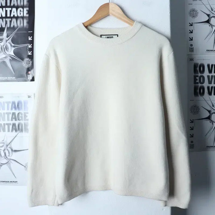 [BUNJANG] Elmood Wool Knit Sweater / (S) 엘무드 니트 아이보리 무지 울-177BE