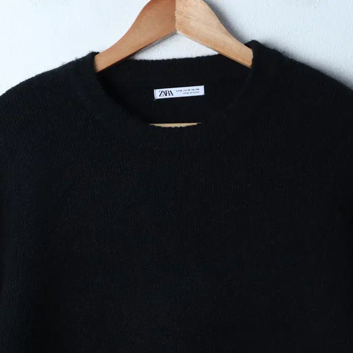 [BUNJANG] Zara Knit Solid Black Wool Sweater / (M-XL) 자라 니트 무지 블랙 울-177BF