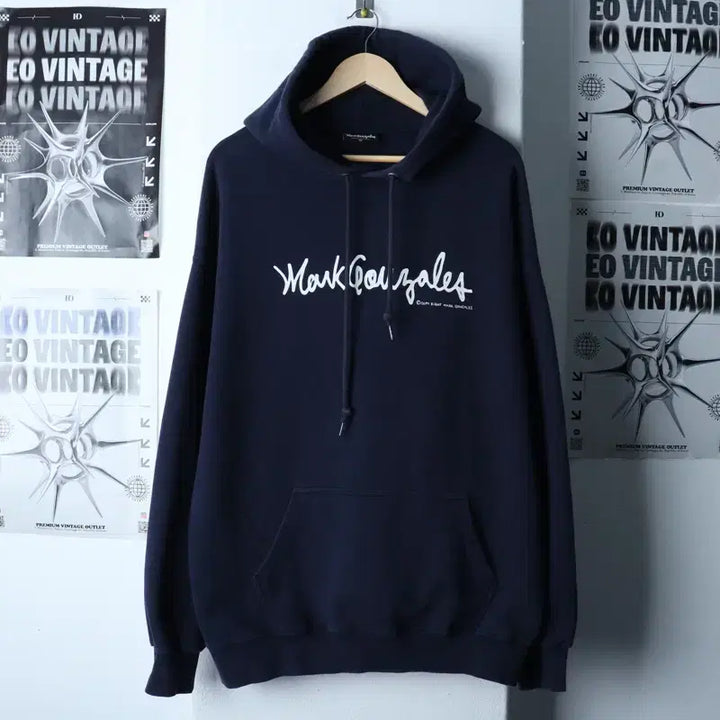 [BUNJANG] Mark Gonzales Hoodie Navy XL-2XL / (XL-2XL) 마크곤잘레스 후드티셔츠 빅사이즈 네이비-177C3