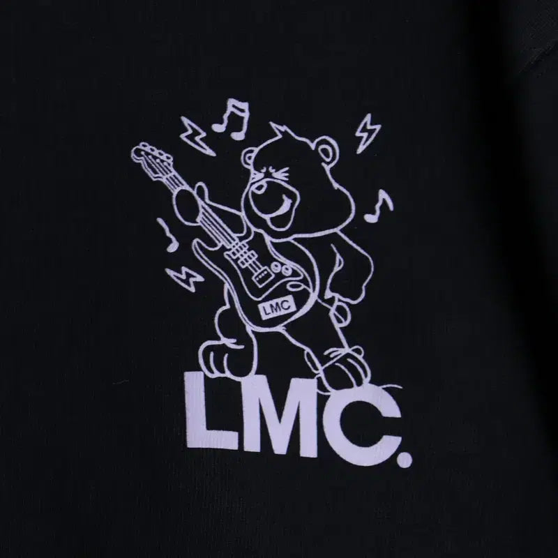 [BUNJANG] LMC Hooded T-shirt Back Print Black / (XL-2XL) 엘엠씨 후드티셔츠 백프린팅 블랙 키치 라벤더-177C4