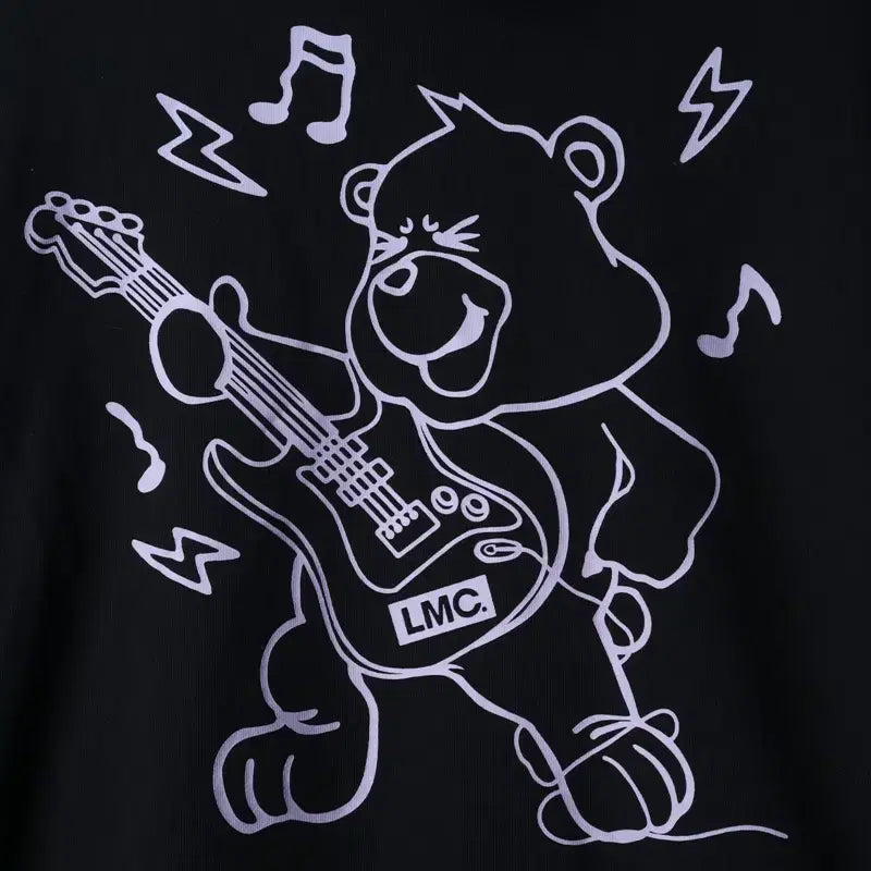 [BUNJANG] LMC Hooded T-shirt Back Print Black / (XL-2XL) 엘엠씨 후드티셔츠 백프린팅 블랙 키치 라벤더-177C4