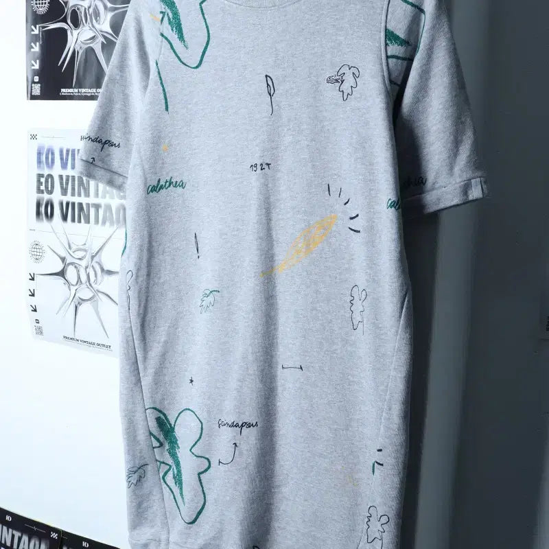 [BUNJANG] Lacoste Gray Sweat Dress / W(S) 라코스테 드레스 원피스 반팔 스웻 그레이 올드스쿨-177D1