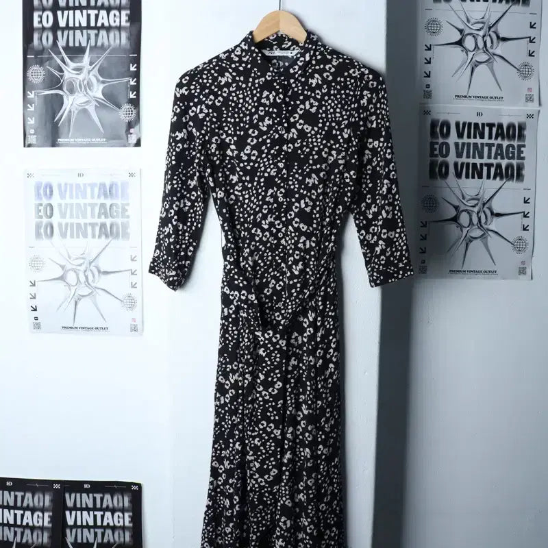 [BUNJANG] ZARA Leopard Print Dress (XS-S) / W(XS-S) 자라 드레스 원피스 레오파드 패턴 블랙-177D3