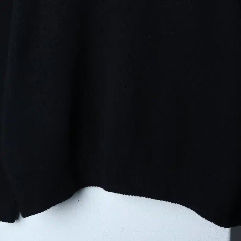 [BUNJANG] Compagno Heavy Wool Knit Sweater / (L-XL) 꼼파뇨 니트 무지 블랙 헤비울-177D9