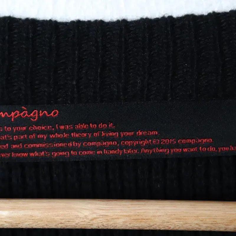 [BUNJANG] Compagno Heavy Wool Knit Sweater / (L-XL) 꼼파뇨 니트 무지 블랙 헤비울-177D9
