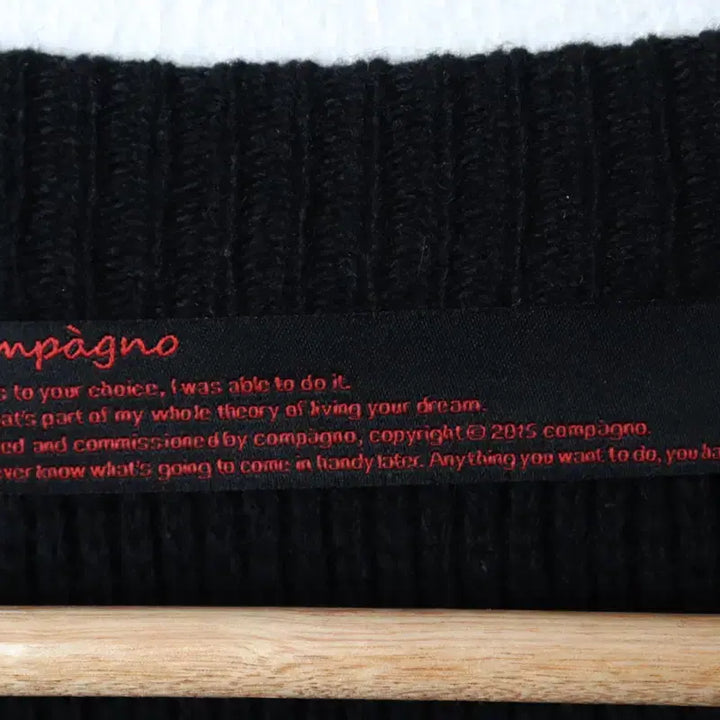 [BUNJANG] Compagno Heavy Wool Knit Sweater / (L-XL) 꼼파뇨 니트 무지 블랙 헤비울-177D9