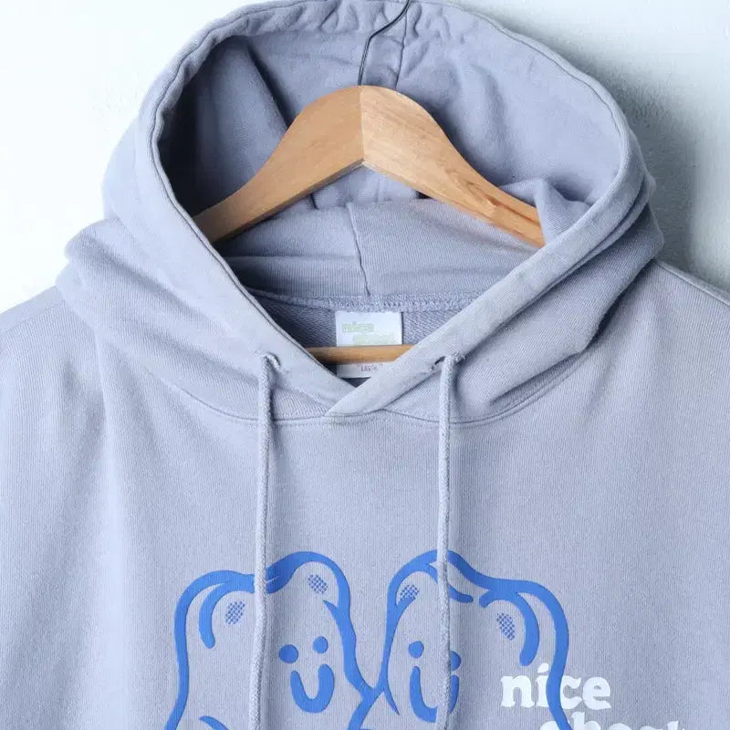 [BUNJANG] Nice Ghost Club Hoodie Light Blue Jelly Bear / (L-XL) 나이스고스트클럽 후드티셔츠 끈이염 연블루 젤리곰-177EB