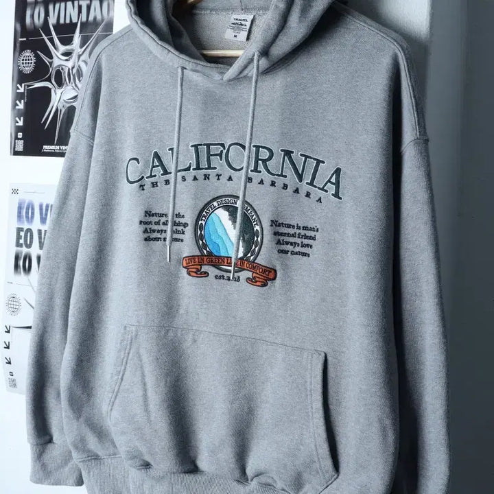 [BUNJANG] 177F2 Big Logo Gray Hoodie / (M-L) 트레블 후드티셔츠 빅로고 그레이 올드스쿨-177F2