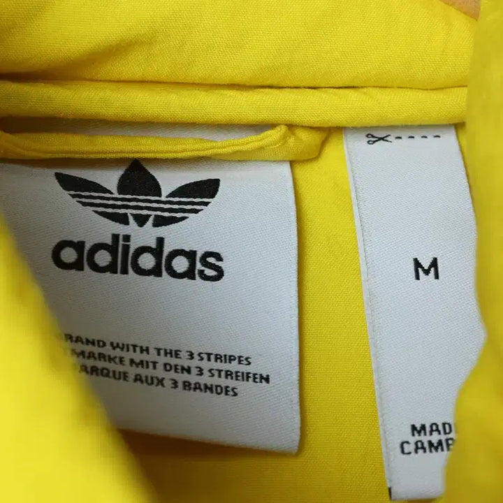 [BUNJANG] Adidas Windbreaker Jacket / (M-L) 아디다스 집업 바람막이 점퍼자켓 노랑 삼선 불꽃-1775C
