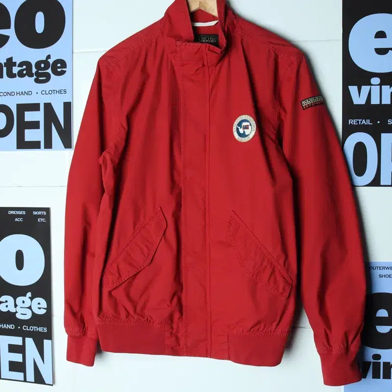 [BUNJANG] Napapijri Windbreaker Jacket / (M-L) 나파피리 집업 바람막이 점퍼자켓 블루종 테크 버건디-17765