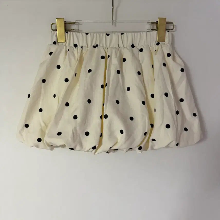 [BUNJANG] Dot Mini Skirt (Ivory) / 새상품 도트 미니스커트 (아이보리)