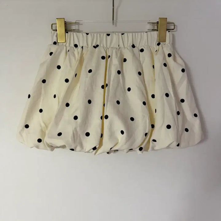 [BUNJANG] Dot Mini Skirt (Ivory) / 새상품 도트 미니스커트 (아이보리)