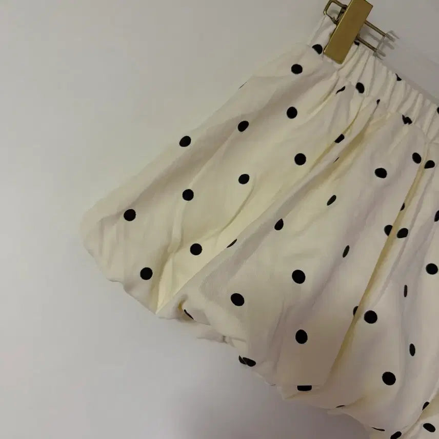 [BUNJANG] Dot Mini Skirt (Ivory) / 새상품 도트 미니스커트 (아이보리)