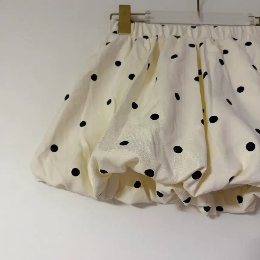 [BUNJANG] Dot Mini Skirt (Ivory) / 새상품 도트 미니스커트 (아이보리)