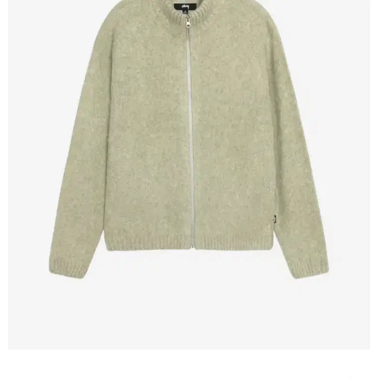 [BUNJANG] Stussy Brushed Mock Full Zip Sweater / [M] STUSSY 스투시 브러쉬드 모크 풀 집 스웨터 세이지