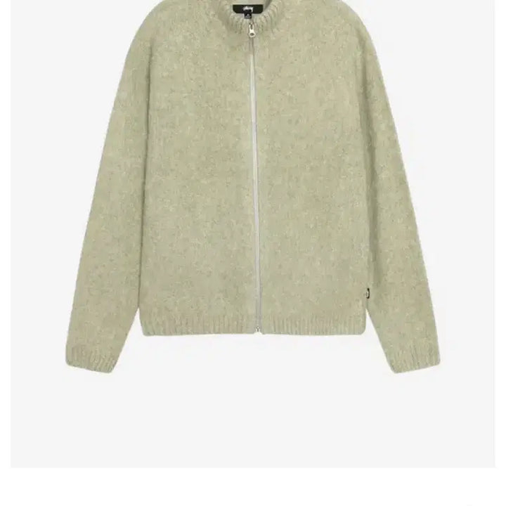 [BUNJANG] Stussy Brushed Mock Full Zip Sweater / [M] STUSSY 스투시 브러쉬드 모크 풀 집 스웨터 세이지
