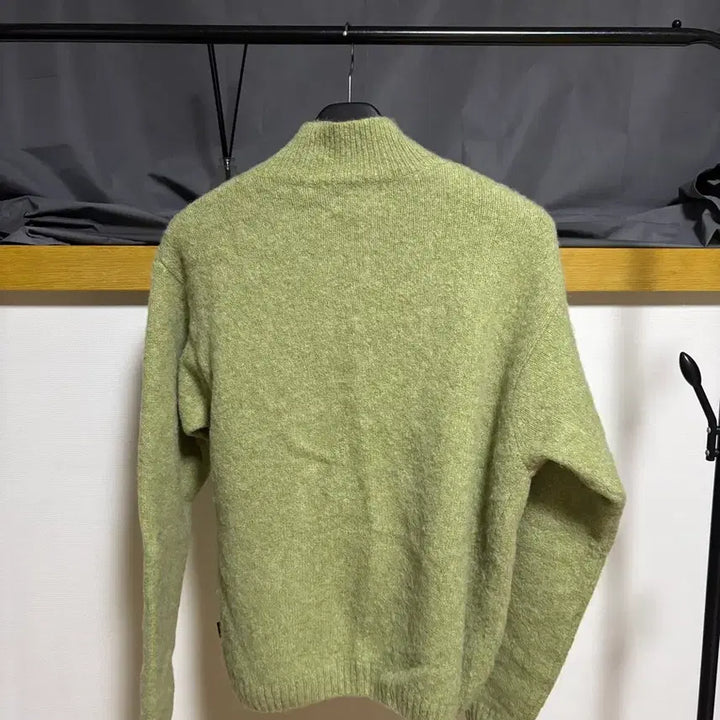 [BUNJANG] Stussy Brushed Mock Full Zip Sweater / [M] STUSSY 스투시 브러쉬드 모크 풀 집 스웨터 세이지