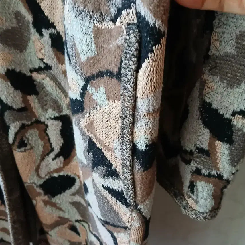 [BUNJANG] Missoni Patterned Long Knit Coat / 미쏘니 패턴 롱 코트