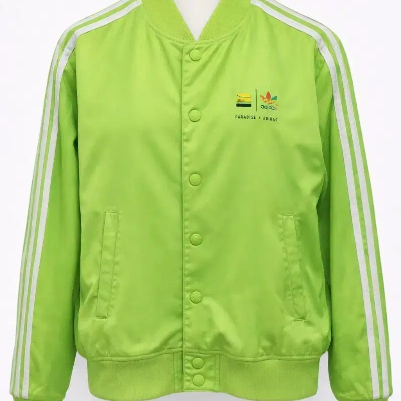[BUNJANG] Adidas Pharrell Williams Stadium Jacket - Neon Green / 아디다스 퍼렐윌리암스 남성저지 자켓 라임 105